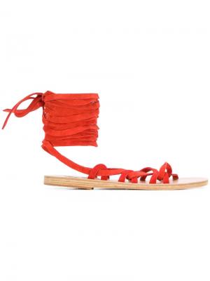 Сандалии с завязкой Simply Kariatida Ancient Greek Sandals. Цвет: желтый