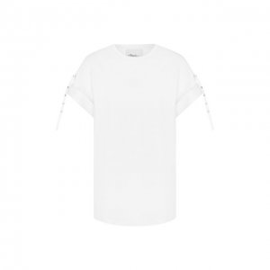 Хлопковая футболка 3.1 Phillip Lim. Цвет: белый