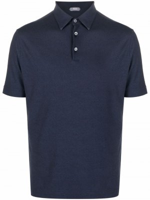 Short-sleeved polo shirt Zanone. Цвет: синий