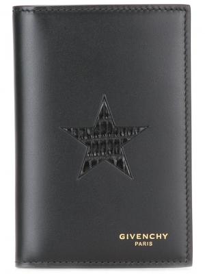 Визитница со звездой Givenchy. Цвет: чёрный