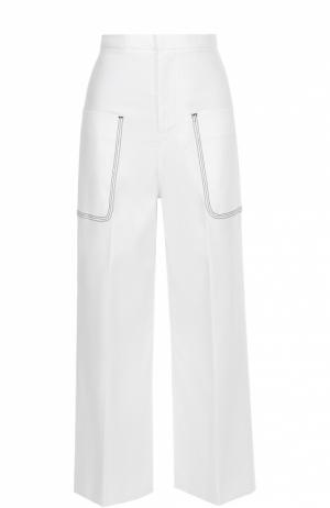 Укороченные широкие брюки с накладными карманами Aquilano Rimondi. Цвет: белый