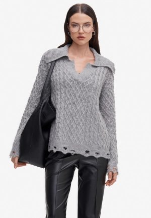 Пуловер Top. Цвет: серый