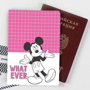 Обложка для паспорта, розовый Disney. Цвет: розовый