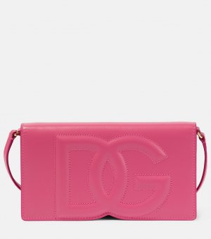 Маленькая кожаная сумка-клатч DG Daily , розовый Dolce&Gabbana