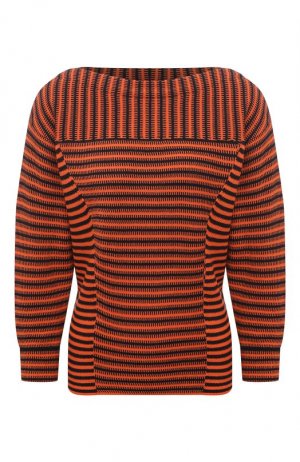 Хлопковый пуловер Chloé. Цвет: оранжевый