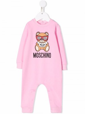 Teddy bear-print romper Moschino Kids. Цвет: розовый