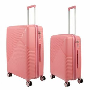 Комплект чемоданов Light, 2 шт., 122 л, размер M/L, розовый Ambassador. Цвет: розовый