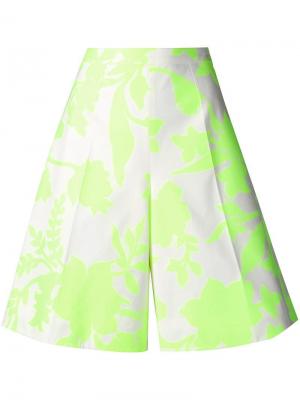 Классическая юбка-шорты А-образного силуэта Delpozo. Цвет: белый