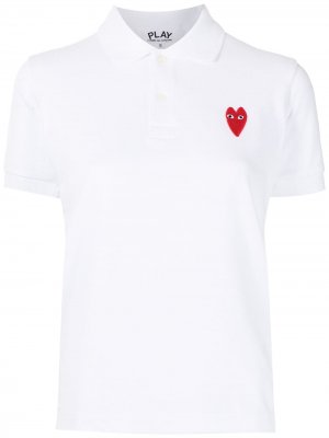 Рубашка поло с вышитым логотипом Comme Des Garçons Play. Цвет: белый
