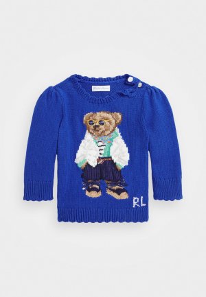 Вязаный свитер BABY BEAR , цвет sapphire star Polo Ralph Lauren