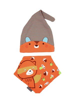 Комплект детский-шапка/косынка Оланж Ассорти. Цвет: оранжевый