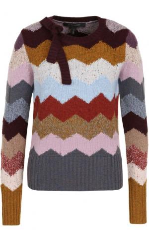 Кашемировый пуловер с принтом и бантом Marc Jacobs. Цвет: разноцветный