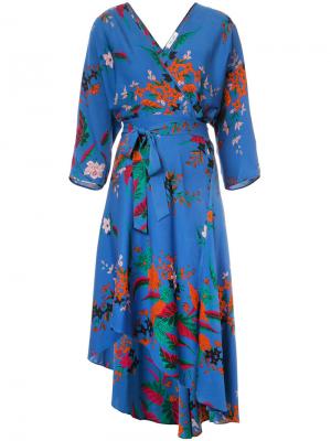 Платье асимметричного кроя Eloise Dvf Diane Von Furstenberg. Цвет: синий