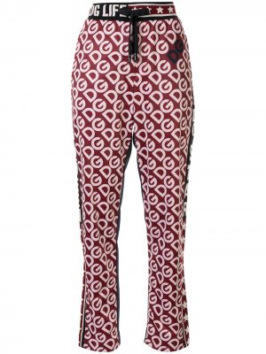 Спортивные брюки прямого кроя с логотипом Dolce & Gabbana. Цвет: красный