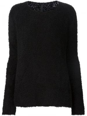 Ворсистый свитер с круглым вырезом Gareth Pugh. Цвет: чёрный