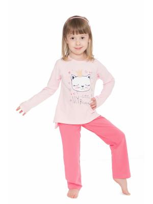 Пижама для девочек Juno. Цвет: розовый