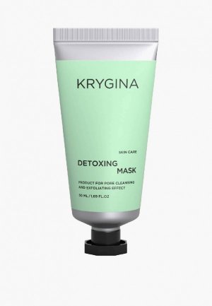 Маска для лица Krygina Cosmetics очищающая и обновляющая кожу DETOXING MASK, 50 мл. Цвет: белый