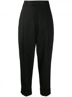 Укороченные брюки строгого кроя со складками Vivienne Westwood Anglomania. Цвет: черный