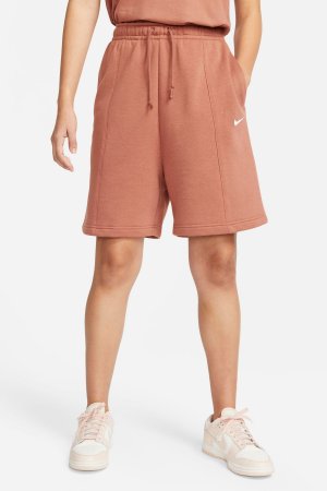 Коричневые шорты Trend из флиса с завышенной талией, коричневый Nike