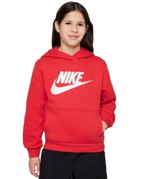 Флисовая толстовка Club для спортивной одежды больших детей , красный Nike
