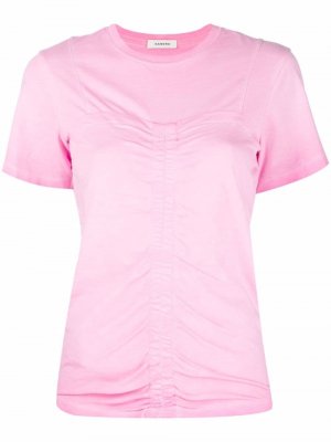 Corset short-sleeve T-shirt SANDRO. Цвет: розовый