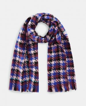 Сиреневый шарф с принтом «гусиные лапки» , Codello