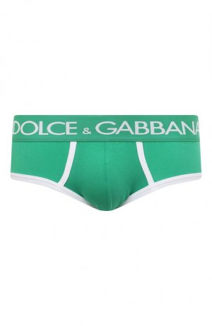 Хлопковые брифы Dolce & Gabbana. Цвет: зелёный