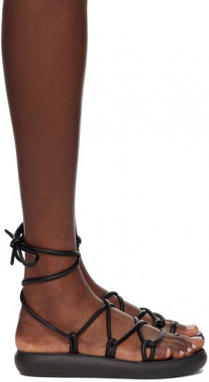 Черные красивые сандалии Ancient Greek Sandals