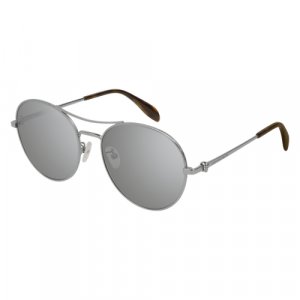 Солнцезащитные очки AM0174S 002, черный Alexander McQueen. Цвет: черный