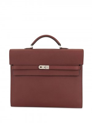 Портфель Kelly Depeche 34 pre-owned Hermès. Цвет: коричневый