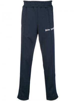 Спортивные брюки с боковыми полосками Palm Angels. Цвет: синий