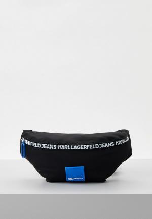 Сумка поясная Karl Lagerfeld Jeans. Цвет: черный