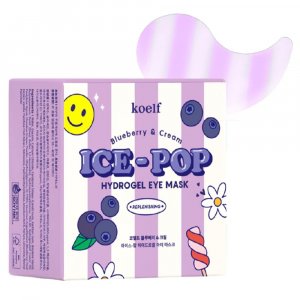 Koelf ICE-POP Hydrogel Eye Mask Blueberry & Cream 84g (60 штук, 30 пар)