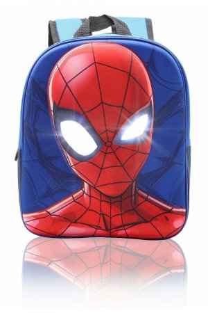 Рюкзак Человека-паука с подсветкой глаз , синий Marvel