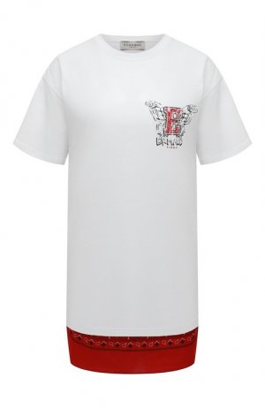 Хлопковая футболка Ermanno Firenze. Цвет: белый