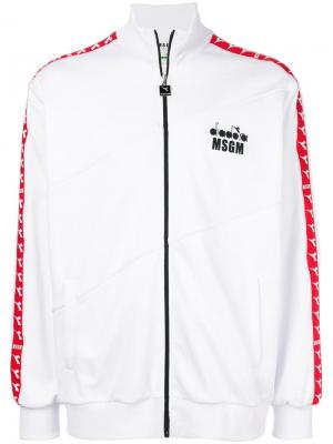 Спортивная куртка X Diadora MSGM. Цвет: белый