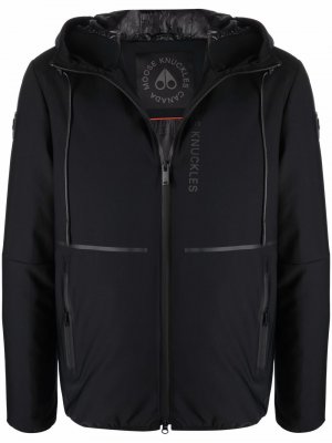 Zip-up hooded jacket Moose Knuckles. Цвет: черный