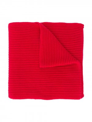 Трикотажный шарф с логотипом Dsquared2 Kids. Цвет: красный