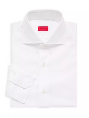 Классическая рубашка из фактурного хлопка , белый Isaia