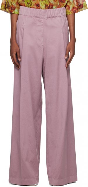 Розовые перекрашенные брюки Dries Van Noten