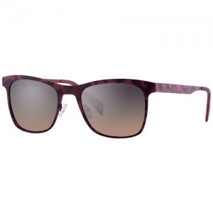 Солнцезащитные очки , прямоугольные, оправа: металл, градиентные, с защитой от УФ, коричневый Italia Independent. Цвет: коричневый