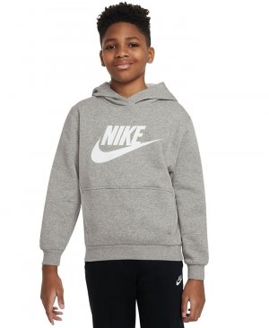 Флисовая толстовка Club для спортивной одежды больших детей , серый Nike