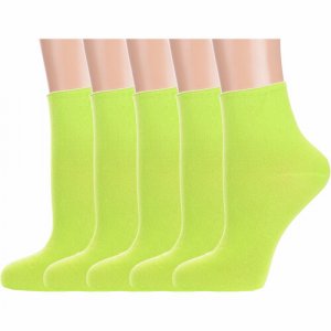 Носки , 5 пар, размер 25, зеленый ХОХ. Цвет: зеленый/салатовый