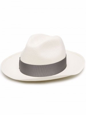 Шляпа с лентой Borsalino. Цвет: белый