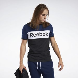 Спортивная футболка Training Essentials Linear Logo Reebok. Цвет: collegiate navy