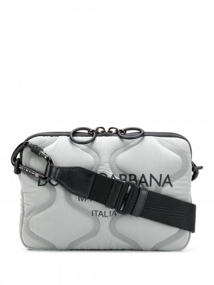 Дутая сумка на плечо Dolce & Gabbana. Цвет: серый