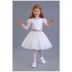 Платье , размер 128, белый Маленькая Леди. Цвет: белый