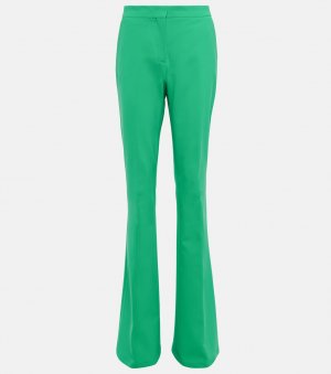 Расклешенные креповые брюки Rachel с высокой посадкой THE ATTICO, зеленый Attico