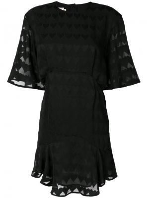 Платье с оборкой Juliet Maison Kitsuné. Цвет: чёрный