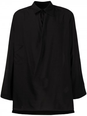Oversized long-sleeved shirt Yohji Yamamoto. Цвет: черный